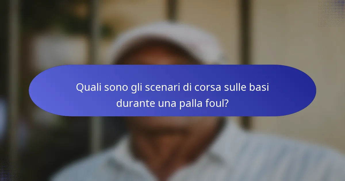 Quali sono gli scenari di corsa sulle basi durante una palla foul?